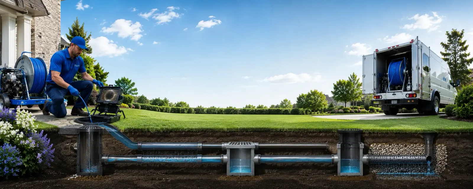 Outdoor drain cleaning information for Walshville, IL